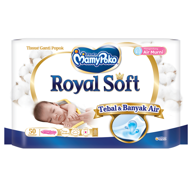 Tissue Basah Bayi Premium Tebal Smooth dengan Air Murni & Non alkohol
