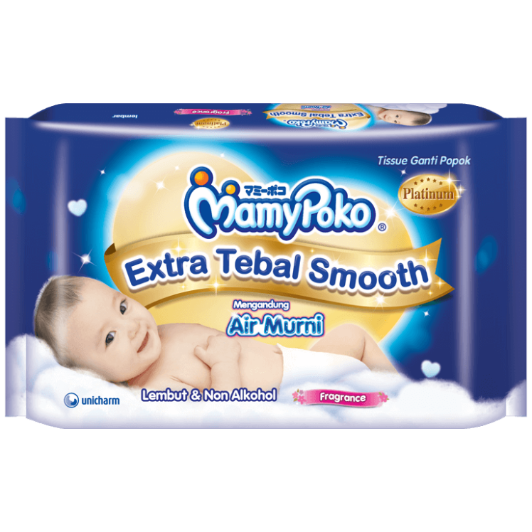 Tissue Basah Bayi Premium Tebal Smooth dengan Air Murni & Non alkohol